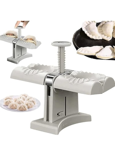 WBOOO Household Double Head Automatic Dumpling Maker, Dumpling Skin Maker Molds, Dumpling Maker, Ravioli Press Mold Making Tool, Make Dumplings Empanadas Quickly, Kitchen Gadgets