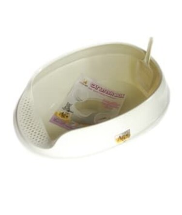 NutraPet Cat Toilet Deodorized Cat Litter Box Cream 50*38*20 cm