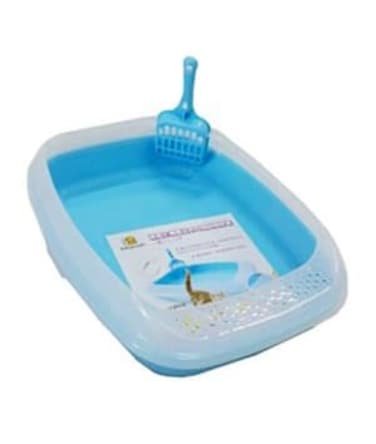 NutraPet Cat Toilet Little Cat Litter  Box Blue 46*36.6*11 cm