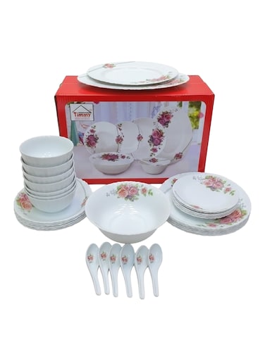Timmy Premium Opal Dinner Set - 25 Pieces Dining Set