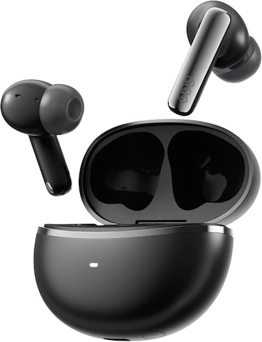 QCY MeloBuds N70 Aadptive Hybrid Active Noise Cancelling Wireless Earbuds, Bluetooth 6.0 with 6 Mics Clear Call, LDAC Hi-Res Audio, 50H Playtime, Wireless Charging, IPX5 Waterproof