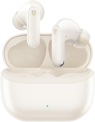 SoundPEATS Q3 PRO Wireless Earbuds, FF Hybrid ANC Noise Cancelling, 50H Playtime, 10min Fast Charge=3H, Low Latency Game Mode, BT 6.0, APP Control with EQ, IP50 Dust &amp; Sweat Resistance (Beige)