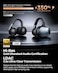 SOUNDPEATS Clip1 Open Ear Earbuds, Premium Dolby Audio &amp; Hi-Res Clip on Headphones, Bluetooth 5.4 Wireless Earphones with AI ENC Noise Cancellation, LDAC, 40H Playtime, IPX5 (deep black)