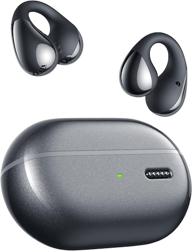 SoundPEATS PearlClip Pro Open-Ear Earbuds with LDAC &amp; Hi-Res Audio, Bluetooth 6.0 Clip On Headphones, IPX5 Waterproof, Wireless Earbuds with 24 H Playtime, APP Control (black)