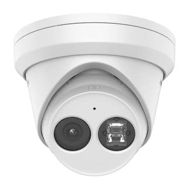 Hikvision DS-2CD2343G2-IU Pro Series 4MP AcuSense IP Turret Camera   IP67 Weatherproof, 2.8mm Fixed Lens, Built-in Mic, 30M IR Night Vision, White