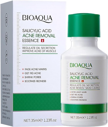 BIOAQUA Salicylic Acid Acne Removal Essence 35ml, Blemish Repair &amp; Pore Minimizing Face Serum Pore Shrinking Salicylic Acid, Soothing Redness Fade Acne Marks