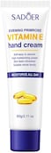 SADOER Evening Primrose Hand Cream &ndash; Deep Hydrating Nourishing Hand Moisturizer for Dry Rough Skin, Soft Smooth Hand Care with Vitamin E &amp; Evening Primrose Oil, Fast Absorbing 60g