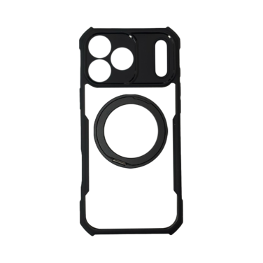 XUNDO Beatle Rotatable Magnetic Holder Case for iPhone 17 Pro &ndash; Black