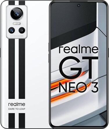 Realme GT Neo 3 150W Android Smartphone, Dual SIM Mobile Phone, 256GB ROM + 12GB RAM (Sprint White) - International Version