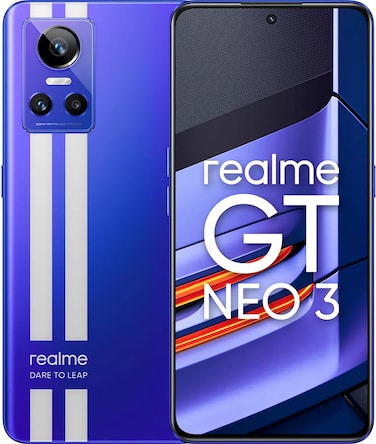 Realme GT Neo 3 80W Dual-SIM 256GB ROM + 8GB RAM 5G (Nitro Blue) - International Version