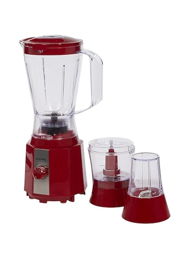 Geepas 3-in-1 Juicer, 1500ml Blender Jar, GSB9891   Stainless Steel Blades   2 Speed Control with Pulse   Ice Crusher, Chopper, Coffee Grinder &amp; Smoothie Maker