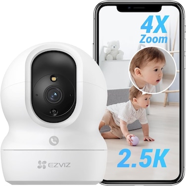 EZVIZ Security Camera CP1 Pro, 4MP CCTV Camera for Home, 360&deg; Indoor Camera, Baby Monitor with Color Night Vision, Human Shape &amp; Loud Noise Detection with Auto-Tracking, Two-Way Audio, Dual-Band Wi-Fi