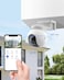 Ezviz HB8 2K+ Battery-Powered Pan &amp; Tilt Wi-Fi Camera, 2K Resolution, 360&deg; Panoramic Coverage, Two-Way Talk, Active Defense, H.265 Video Compression, White   CS-HB8 (4MP)