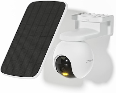 EZVIZ 2K Security Camera Outdoor Wireless, 360&deg; PTZ Auto Tracking, Color Night Vision,WiFi Camera Surveillance Exterieur Home, Human Detection, Two Way Audio, Alexa,10400mAh, CB8 Kit with Solar Panel