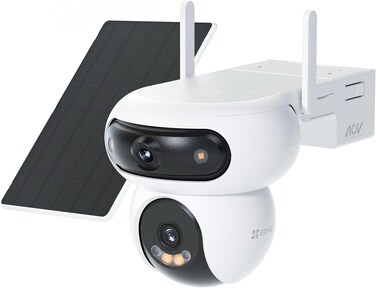 Ezviz HB90+8W Solar Panel 4MP+4MP 360 Wireless Wifi Surveillance Camera on 10400mAh Motorized Dual Lens Battery
