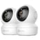 C6N Pack Of 2 Wi-Fi 1080P Smart Home Security Camera White Baby Monitor Surveillance Camera With Motion Detection Smart Tracking Two Way Audio Night Vision Remote Control Works With Alexa, White