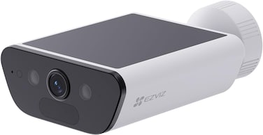 CB5 4K Solar Security Camera Outdoor Wireless 2-IN-1 Built-in Solar Panel, Color Night Vision, Human Detection, Vehicle Detection, Two Way Audio, Weatherproof, Alexa Compatible, White