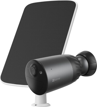 EZVIZ BC1C Kit, 8MP, 4K   Rechargeable Battery Camera with Solar Panel, Panoramic, Auto Tracking, Color Night Vision, Motion Detection, Two-Way Audio, Outdoor