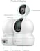 CP1 Pro 3MP Indoor Security Camera with 360&deg; Panoramic Coverage, Color Night Vision, Smart Human Shape Detection, Auto-Tracking, Two-Way Talk, and Flexible Storage Options, White