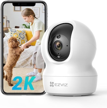 CP1 Pro 3MP Indoor Security Camera with 360&deg; Panoramic Coverage, Color Night Vision, Smart Human Shape Detection, Auto-Tracking, Two-Way Talk, and Flexible Storage Options, White