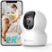 CP1 Pro 3MP Indoor Security Camera with 360&deg; Panoramic Coverage, Color Night Vision, Smart Human Shape Detection, Auto-Tracking, Two-Way Talk, and Flexible Storage Options, White