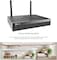 X5S-4W Wireless Network Video Recorder (NVR) with HDMI/VGA Output, Supports Up to 4 Wi-Fi Cameras, H.265 Video Compression, and 8TB Storage Capacity, Black