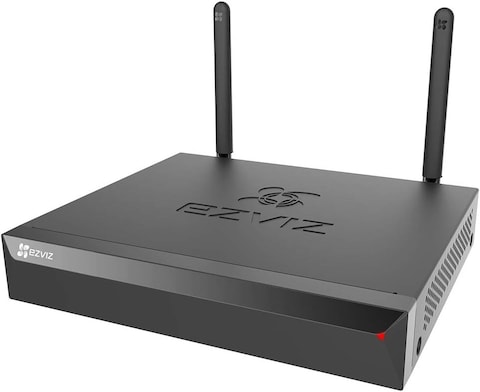 X5S-4W Wireless Network Video Recorder (NVR) with HDMI/VGA Output, Supports Up to 4 Wi-Fi Cameras, H.265 Video Compression, and 8TB Storage Capacity, Black