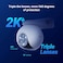 Ezviz H80f Multi Triple-Lens Smart Home Wi-Fi Camera, 2K+ Triple Lenses, 360&deg; Panoramic View, 12x Mixed Zoom, Color Night Vision, Two Patrol Modes, IP67 Weatherproof, White   CS-H80f-R100-8G444WKFL