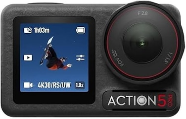 DJI Osmo Action 5 Pro Adventure Combo - Revolutionary Image Quality Action Camera, Bursting With 40MP of Action,upgraded to 4K/120fps,1/1.3&Prime;Sensor, Dual OLED Touchscreens,47GB Built-in Storage.