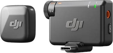 DJI Mic Mini (1TX+1RX), Ultralight, Detail-Rich Audio, Noise Cancelling, Automatic Limiting, Wireless Mic for Camera/iPhone/Android, Vlog, 400m Transmission- UAE Version, DJI Official Warranty Support