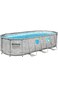 Bestway Power Steel Oval Above Ground Pool with Swim Vista Porthole