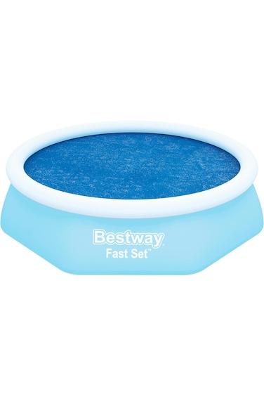Bestway Fast Set Round Solar Pool Cover for Inflatable Ring Above Ground Pools, 2.44m