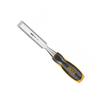 INGCO WOOD CHISEL HWC0819 - Durable High-Carbon Steel Chisel, Ergonomic Handle, Ideal for Precision Woodworking and Carving