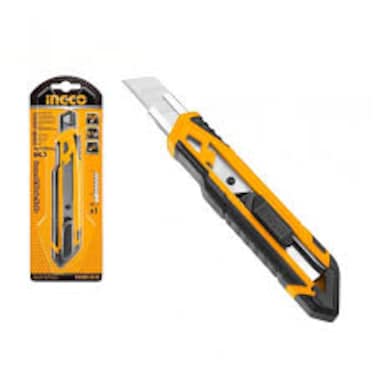 INGCO Snap-Off Blade Knife HKNS11815 Heavy-Duty Professional Utility Knife for Cutting, Crafting, and DIY Applications