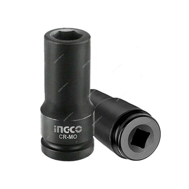 INGCO 1/2" Deep Impact Socket HDIS12241L &ndash; Heavy-Duty Chrome Vanadium Socket for High-Torque Impact Wrenches