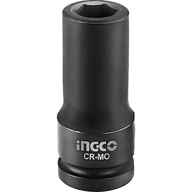 INGCO 1/2" Deep Impact Socket HDIS12191L Heavy-Duty Chrome-Moly Steel Professional Socket for Automotive, Industrial, and Mechanical High-Torque Applications