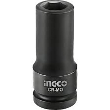 INGCO 1/2&quot; Deep Impact Socket HDIS12211L Heavy-Duty Chrome-Moly Steel Professional Socket for Automotive, Industrial, and Mechanical High-Torque Applications