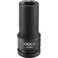 INGCO 1/2&quot; Deep Impact Socket HDIS12211L Heavy-Duty Chrome-Moly Steel Professional Socket for Automotive, Industrial, and Mechanical High-Torque Applications