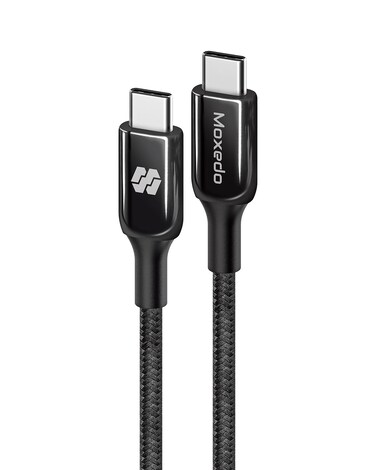 Moxedo CavoX Type-C to Type-C 60W Power Delivery Charge and Data Sync Braided Cable 1.2m Compatible with iPhone 15/15 Pro/ 15 Plus / 15 Pro Max, iPad Mini/Pro, MacBook Pro/Air