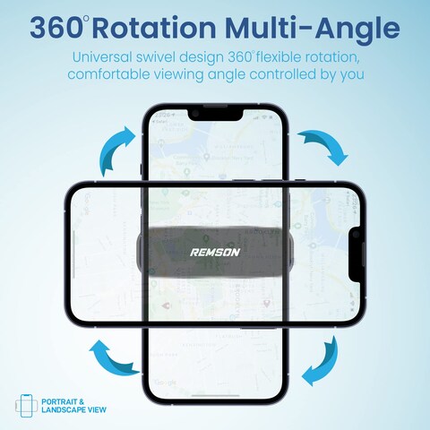 Remson Multi-Function Magnetic Phone Holder for Car Dashboard Universal Stick on 360 Rotation Strong Magnetic Mount Compatible For iPhone 13/12/11/XS/XR/X Samsung Galaxy And More