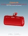 Moxedo Capsule 5000 mAh Mini Power Bank 20W Portable Charger Built-in USB-C Connector with Kickstand Compatible for Samsung Galaxy S21 Ultra 5G S20 FE Note 20/10, iPad Pro 2018 and Mac Book (Red)