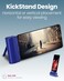Moxedo Capsule 5000 mAh Mini Power Bank 20W Portable Charger Built-in USB-C Connector with Kickstand Compatible for Samsung Galaxy S21 Ultra 5G S20 FE Note 20/10, iPad Pro 2018 and Mac Book (Blue)