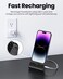 Moxedo Capsule 5000 mAh Mini Power Bank 20W PD Fast Charging Portable Charger with Built-in Lightning Connector with Kickstand Compatible for iPhone 14/14 Pro Max/13/12/11/X/8/7/6 Plus (Black)