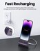 Moxedo Capsule 5000 mAh Mini Power Bank 20W PD Fast Charging Portable Charger with Built-in Lightning Connector with Kickstand Compatible for iPhone 14/14 Pro Max/13/12/11/X/8/7/6 Plus (Purple)