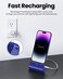 Moxedo Capsule 5000 mAh Mini Power Bank 20W PD Fast Charging Portable Charger with Built-in Lightning Connector with Kickstand Compatible for iPhone 14/14 Pro Max/13/12/11/X/8/7/6 Plus (Blue)