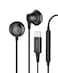 Remson Wired Stereo Earphones USB Type-C Connector Headphones Earphones Earbuds Hi-Fi In-Line Remote Compatible for Samsung Galaxy S21 Ultra 5G S20 FE Note 20/10, iPad Pro 2018 and Mac Book (Black)