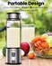 Moxedo Portable Juicer Blender USB Rechargeable 6 Stainless Steel Blades 15oz BPA Free Handheld Personal Mini Blender for Shake and Smoothies. (Black)