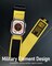 Moxedo MX23 Rugged Strap Breathable Nylon Braided Sports Band Compatible with Apple Watch Band Series 8/7/6/5/4/3/2/1/SE Ultra Woven Loop Design for 44mm/45mm/49mm (Yellow)