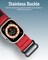 Moxedo MX23 Rugged Strap Breathable Nylon Braided Sports Band Compatible with Apple Watch Band Series 8/7/6/5/4/3/2/1/SE Ultra Woven Loop Design for 44mm/45mm/49mm (Red)