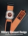 Moxedo MX23 Rugged Strap Breathable Nylon Braided Sports Band Compatible with Apple Watch Band Series 8/7/6/5/4/3/2/1/SE Ultra Woven Loop Design for 44mm/45mm/49mm (Orange)